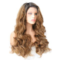 24-inch T1B/27 color heat-safe synthetic lace front wig.
