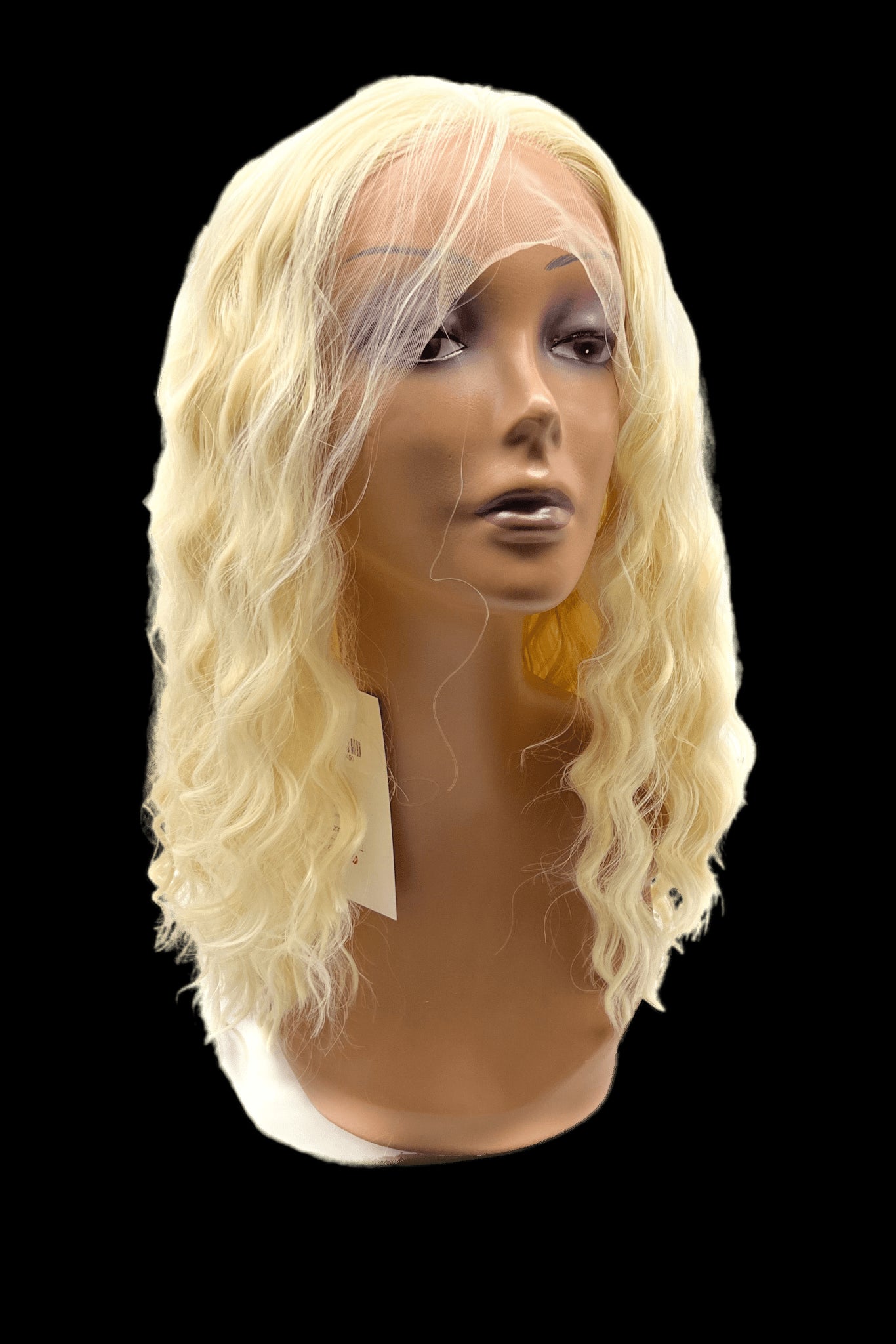 22-inch synthetic lace front wig in color 613 platinum blonde
