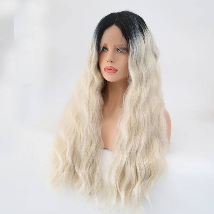 24-inch synthetic lace front wig in color T1B/0809