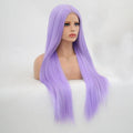 24-inch synthetic lace front wig in 815 lavender purple color