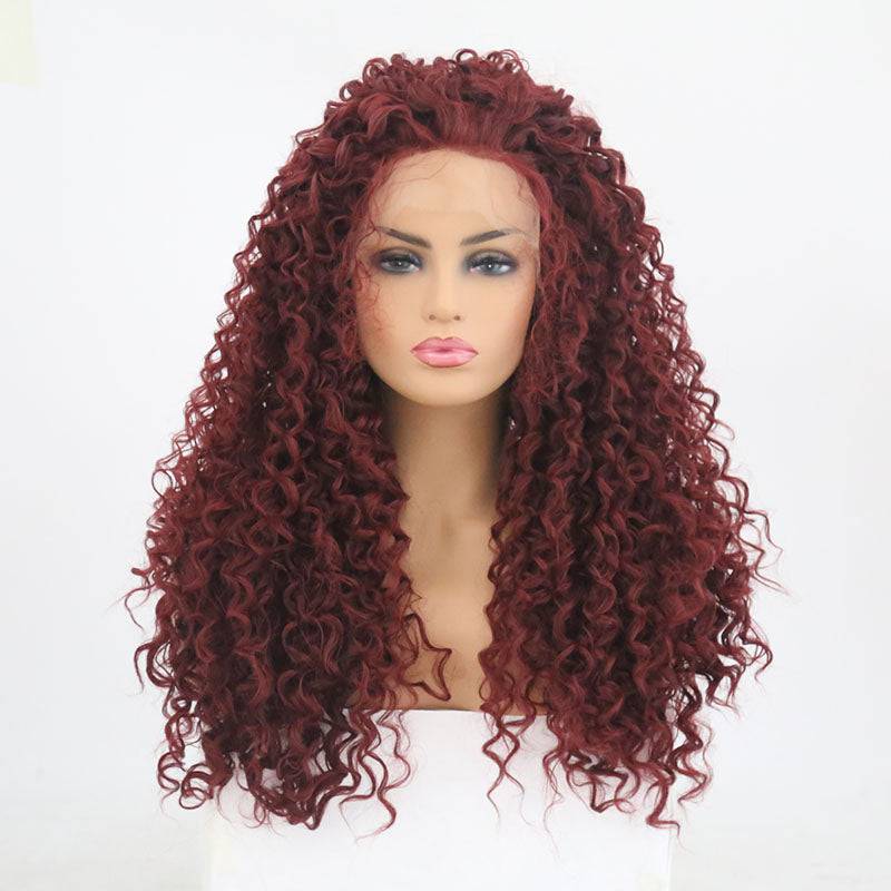 24 inch synthetic lace front wig in solid color 118