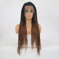 24-inch braided synthetic lace front wig in color T1B/30 featuring a natural hairline