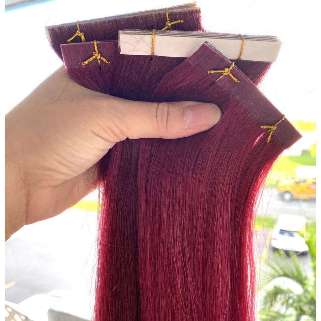 18" Straight Human Hair Tape-In Extensions