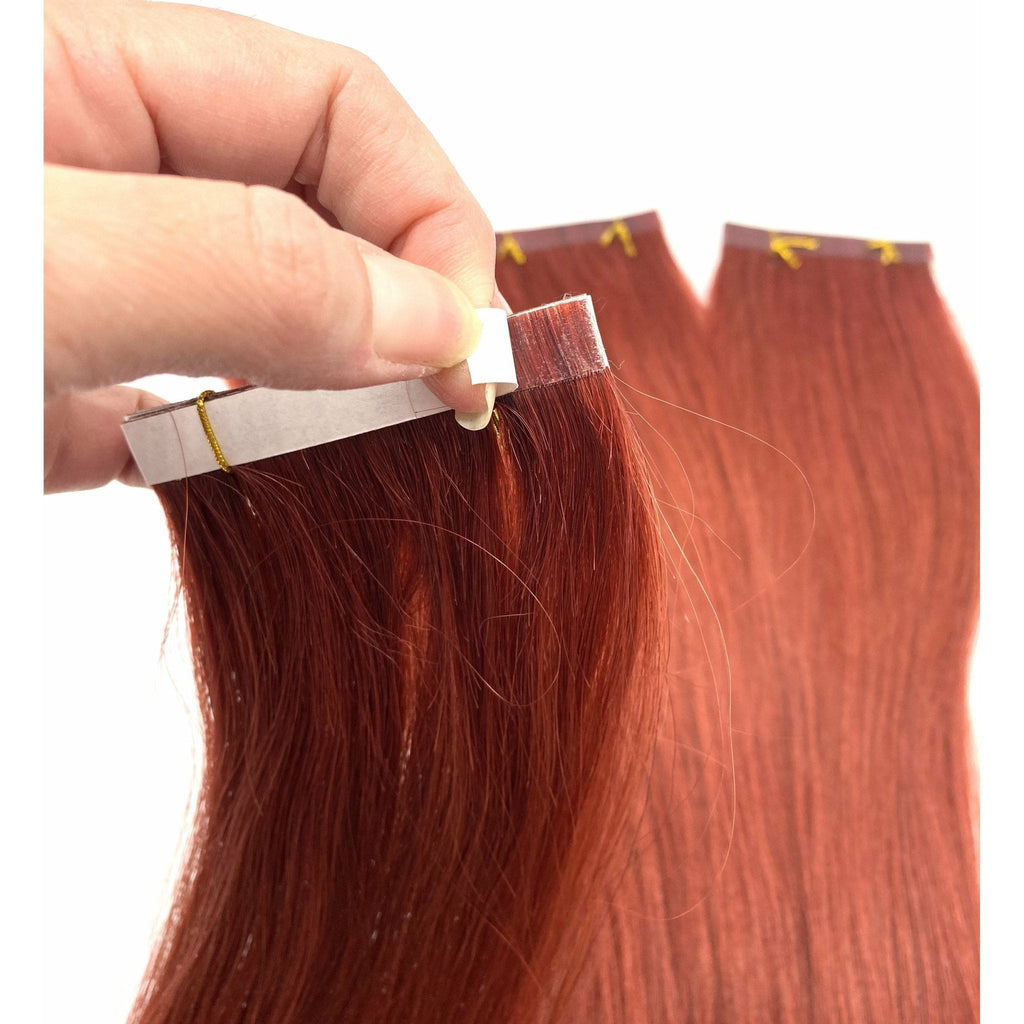 18" Straight Human Hair Tape-In Extensions