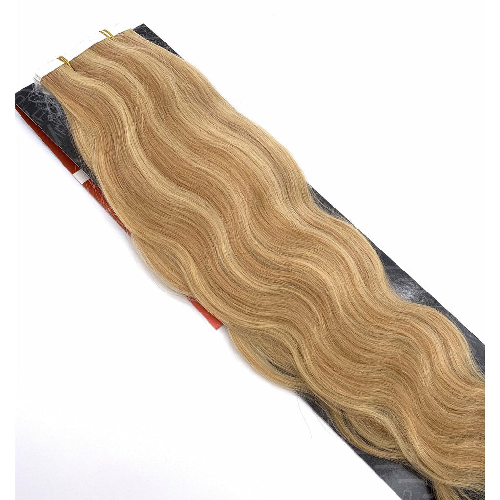 18" Wavy Human Hair Tape-In Extensions