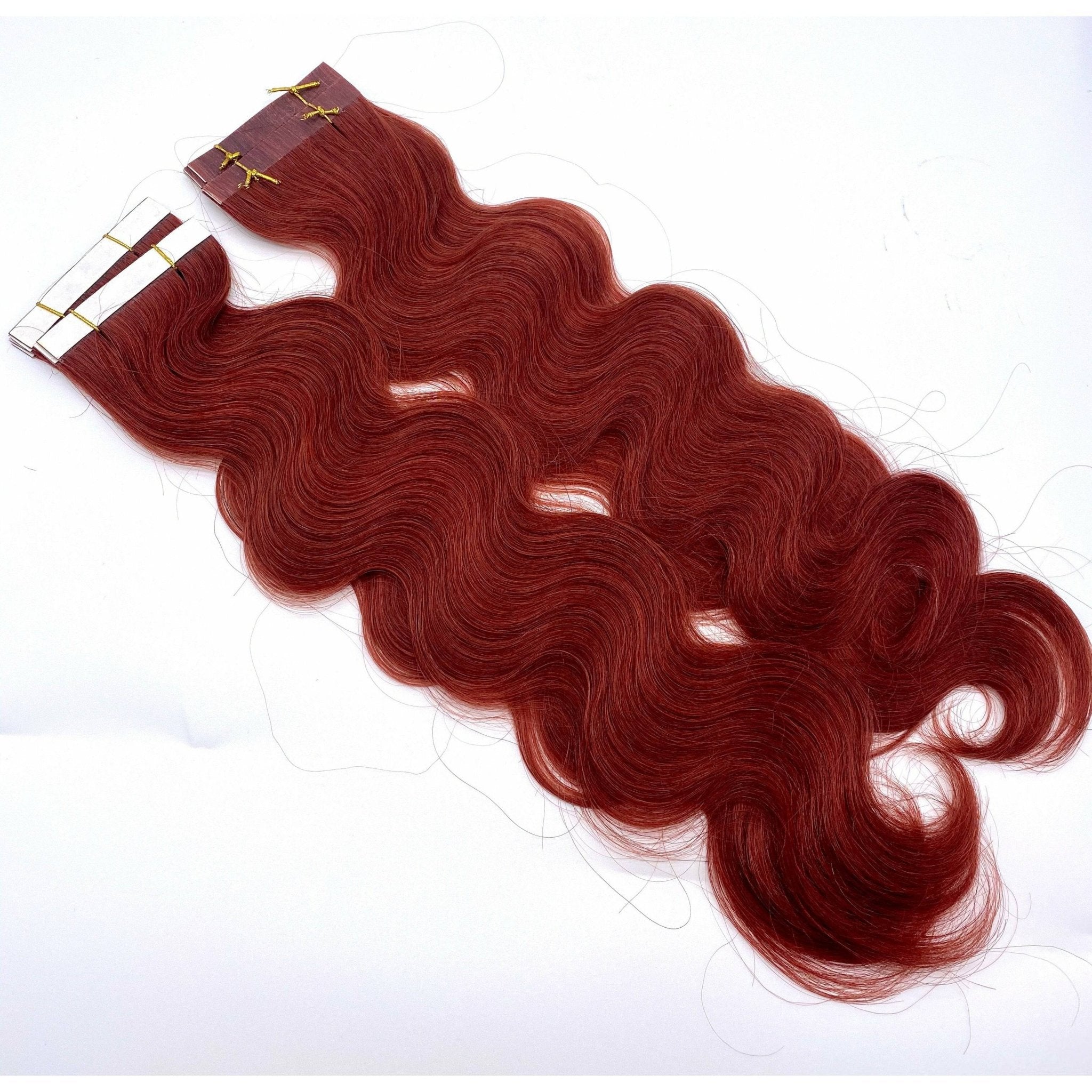 18" Wavy Human Hair Tape-In Extensions