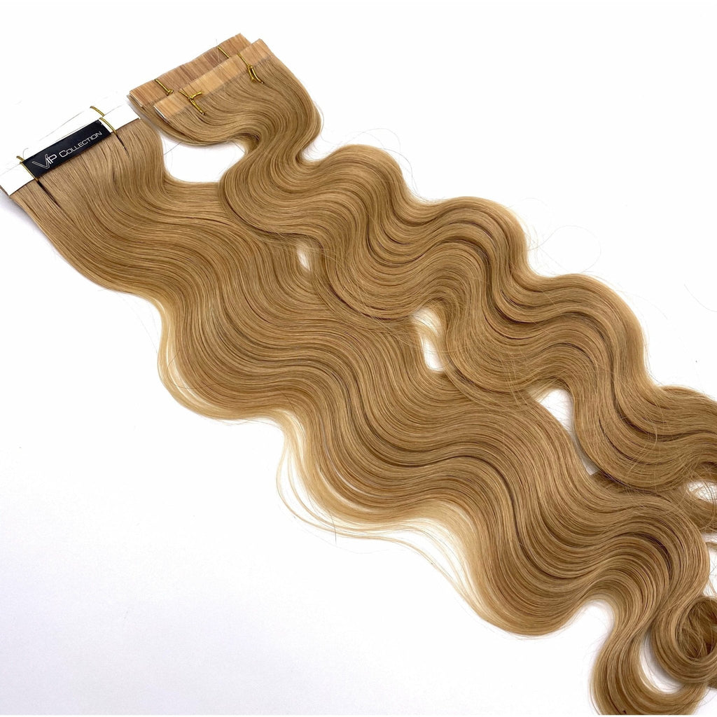 18" Wavy Human Hair Tape-In Extensions