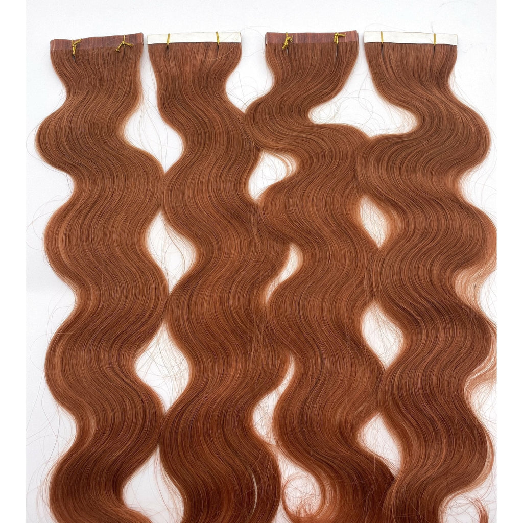 18" Wavy Human Hair Tape-In Extensions