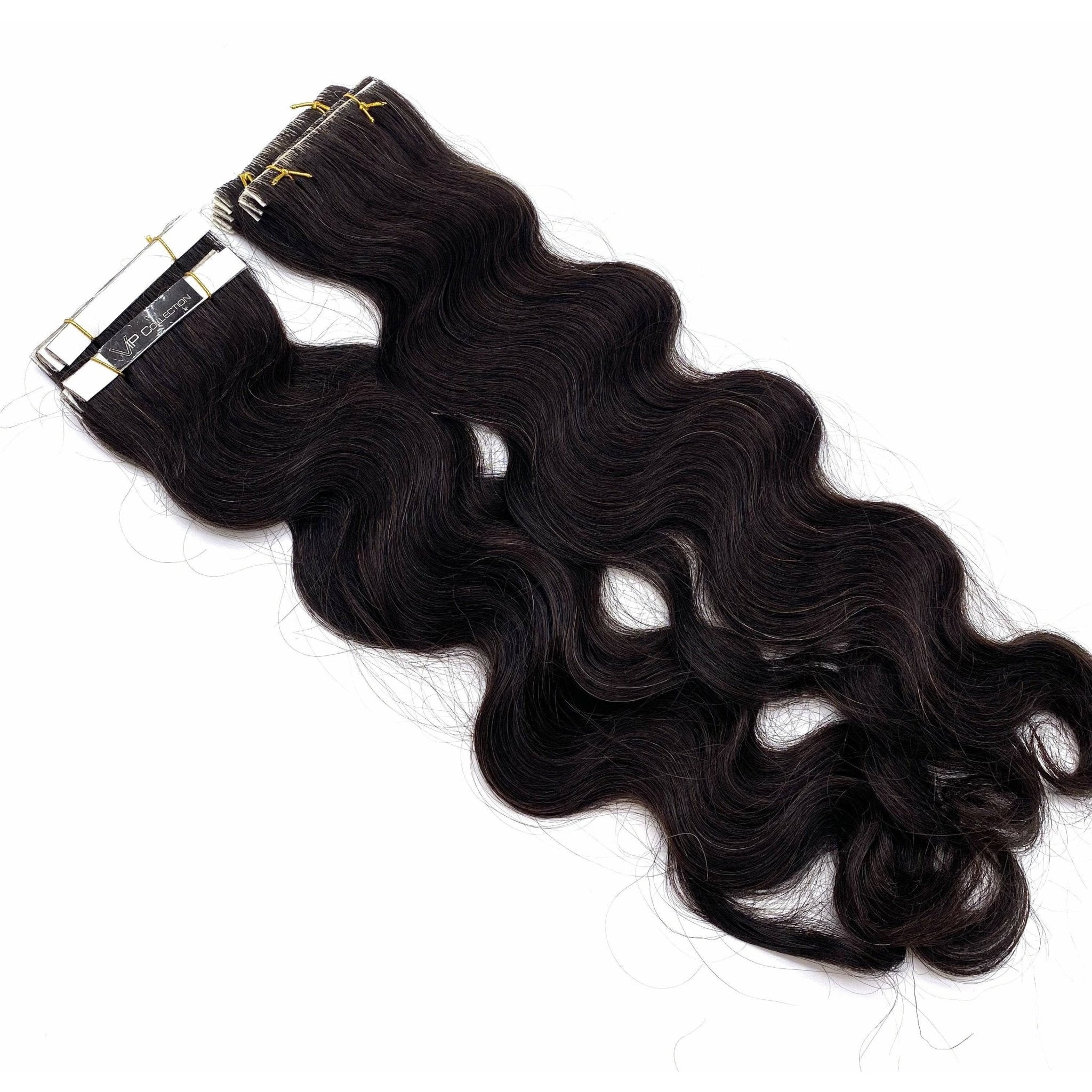 18" Wavy Human Hair Tape-In Extensions
