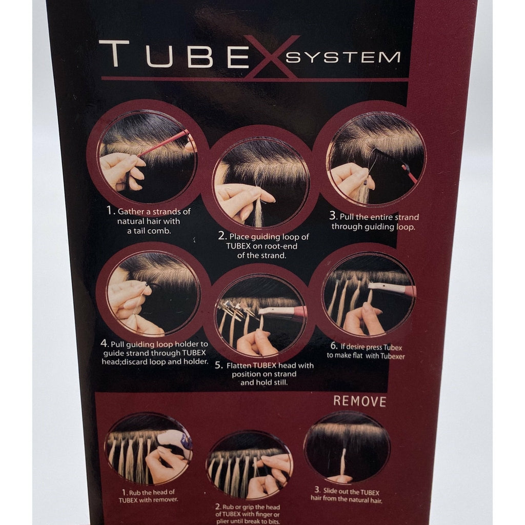 18" Straight Human Hair Extensions, TubeX System, Micro-Loop Link