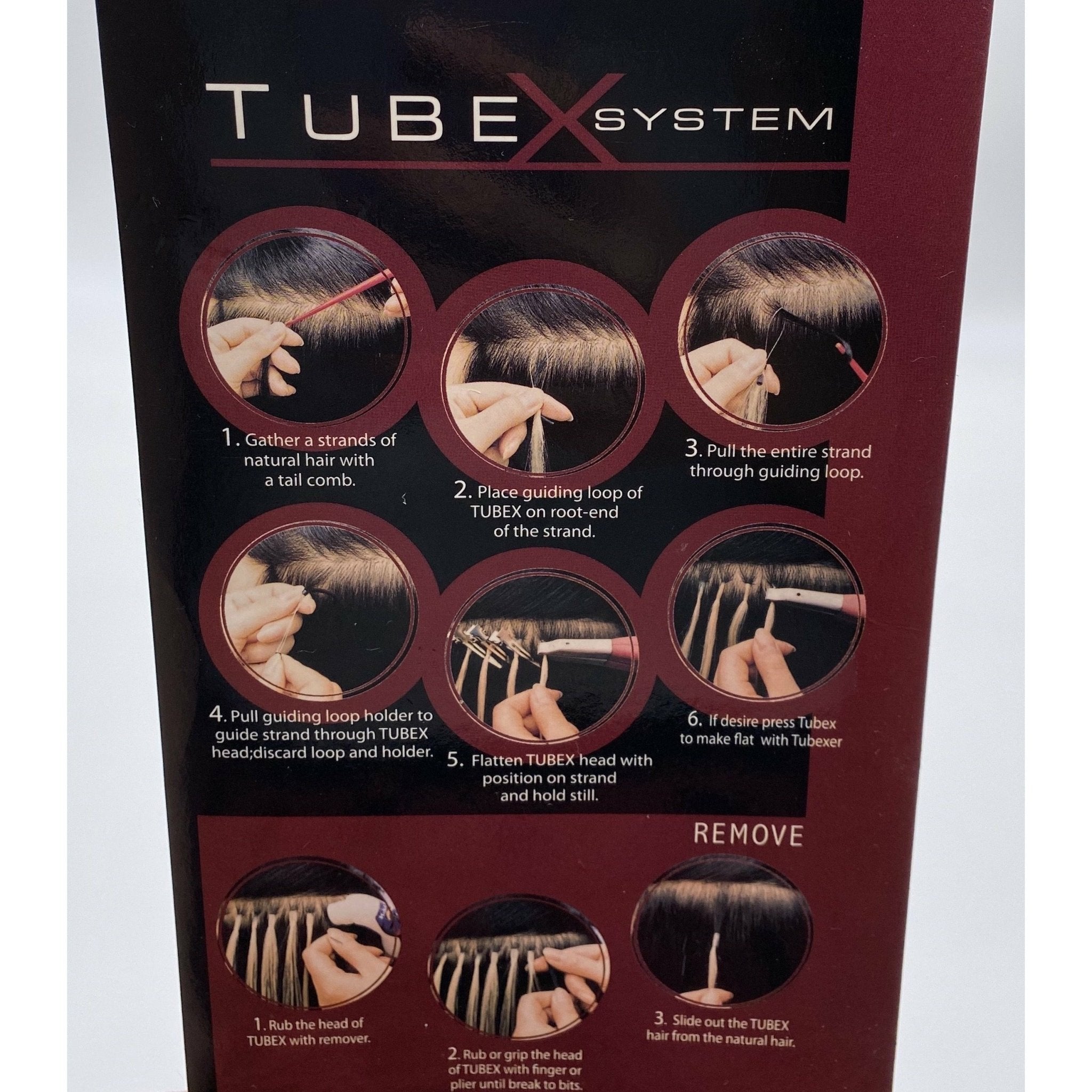 18" Straight Human Hair Extensions, TubeX System, Micro-Loop Link