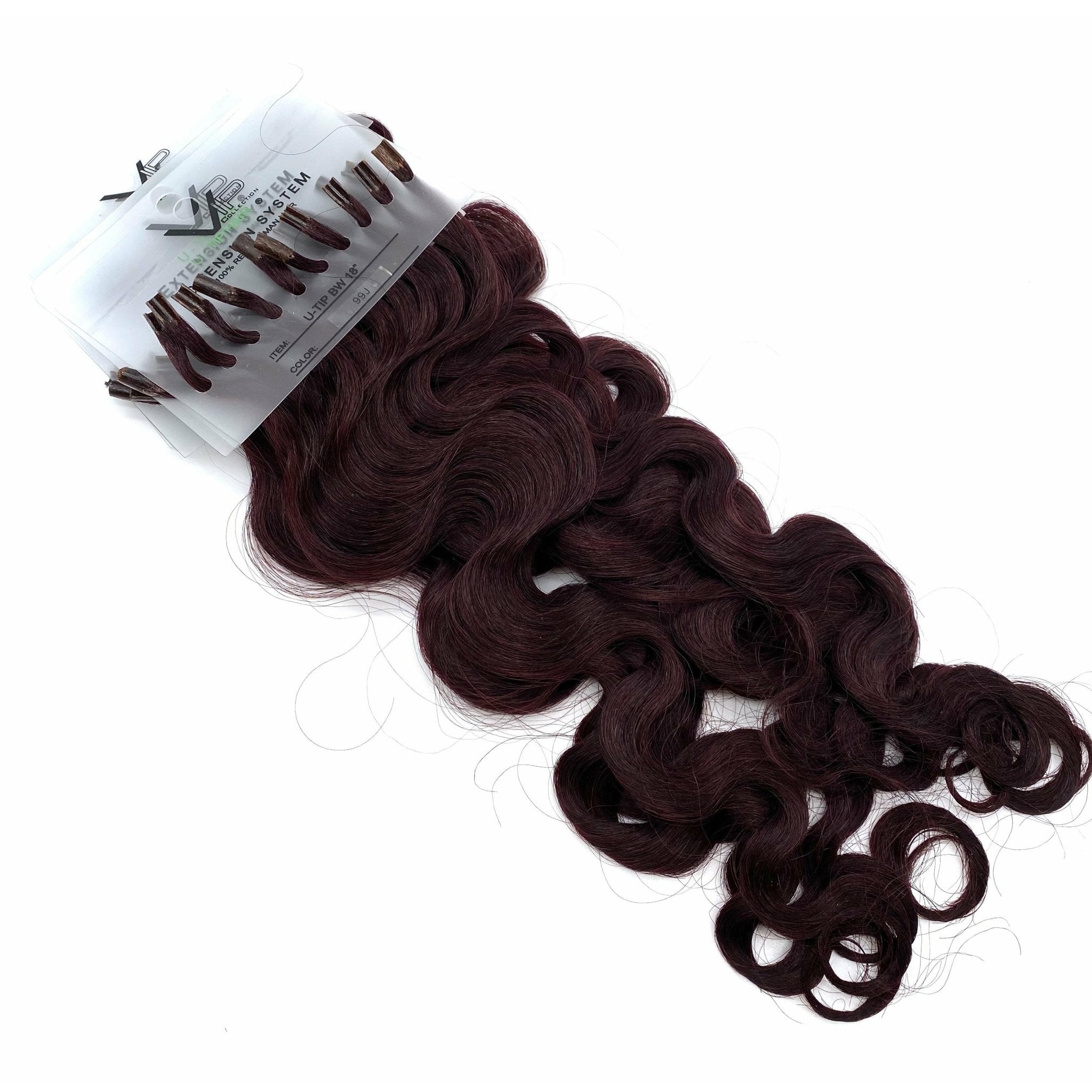 18" Wavy U-Tip Human Hair Extensions – 100 Strands Premium Volume