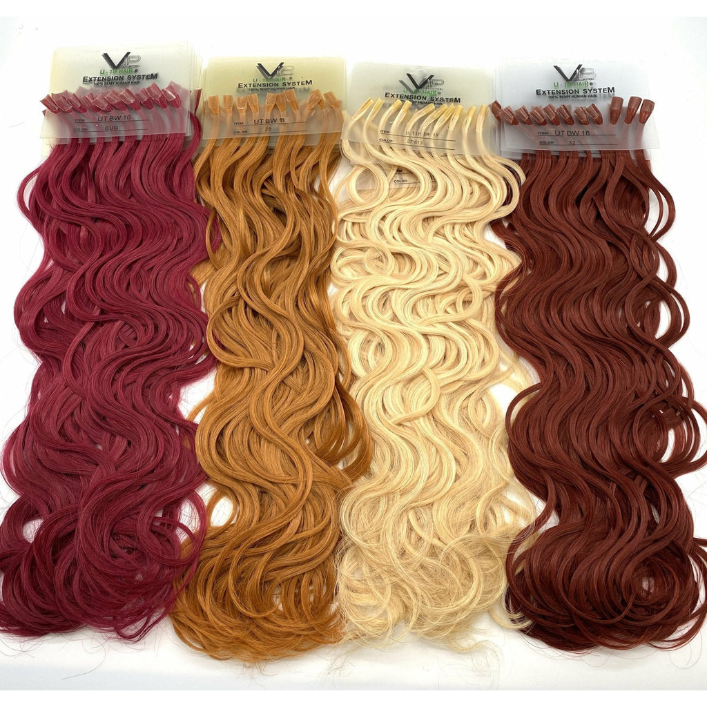 18" Wavy U-Tip Human Hair Extensions – 100 Strands Premium Volume