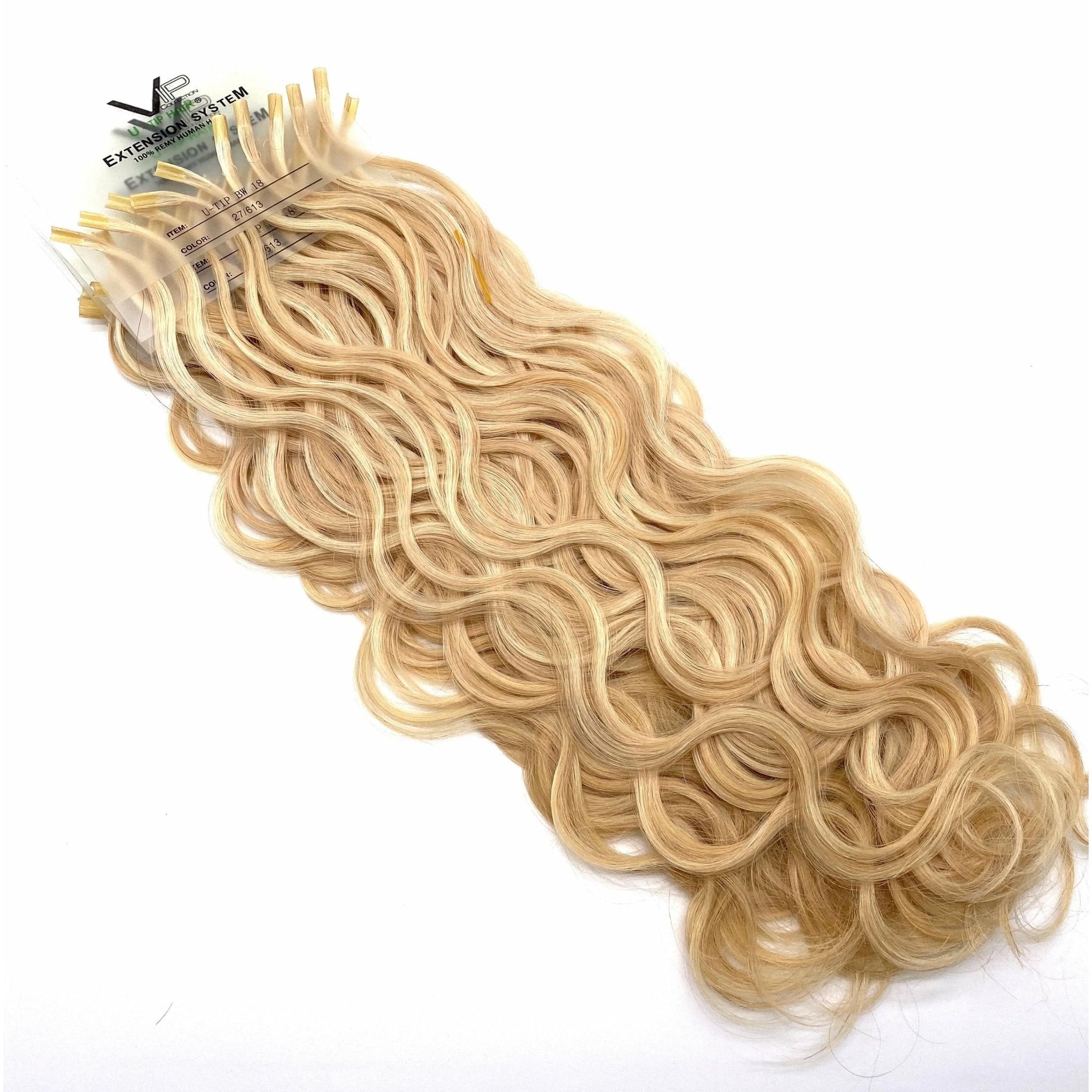 18" Wavy U-Tip Human Hair Extensions – 100 Strands Premium Volume