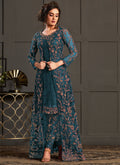 Vegaa Fashion Turquoise Heavy Net Embroiderd Pakistani Suit