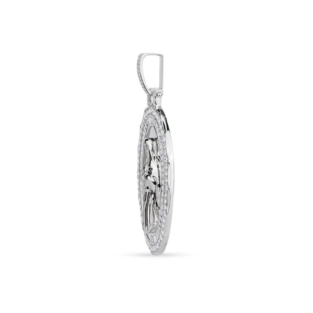 Virgin Mary Amulet Pendant 925 Sterling Silver