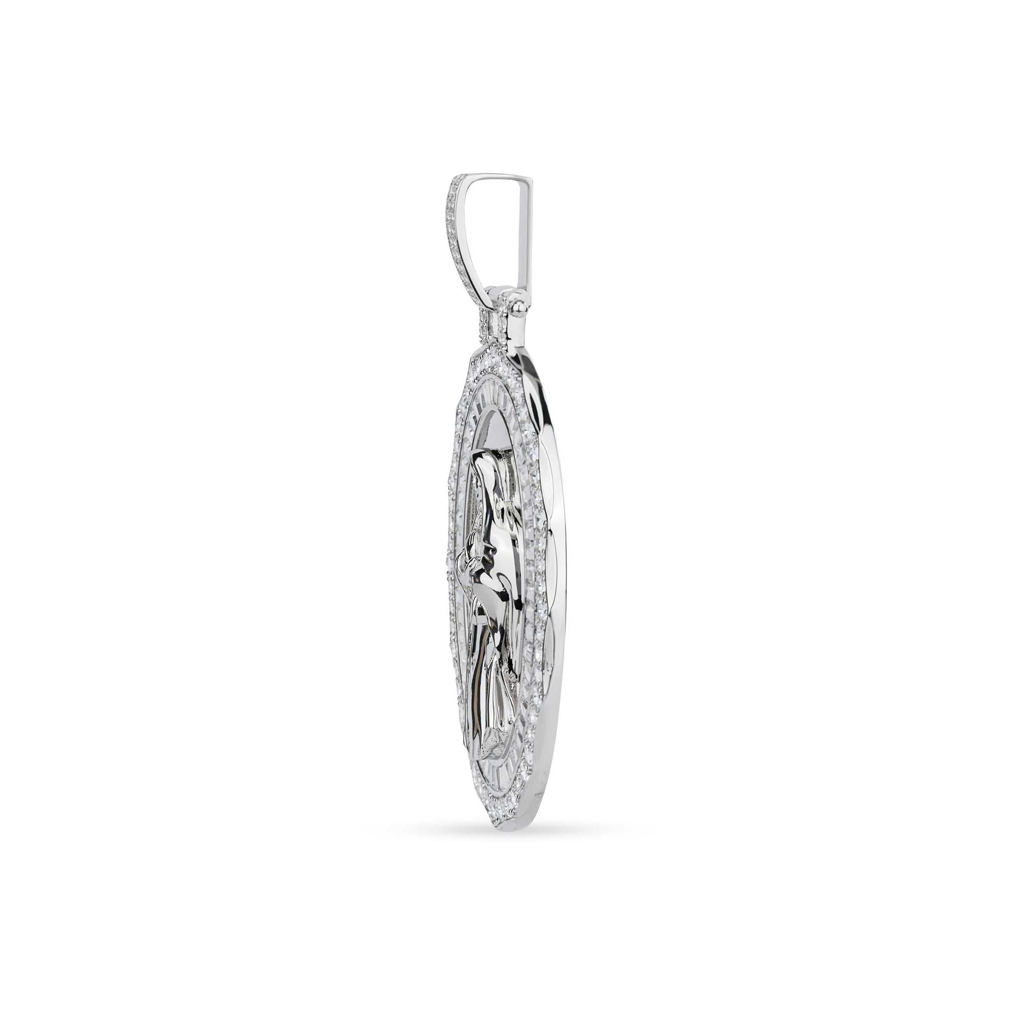Virgin Mary Amulet Pendant 925 Sterling Silver