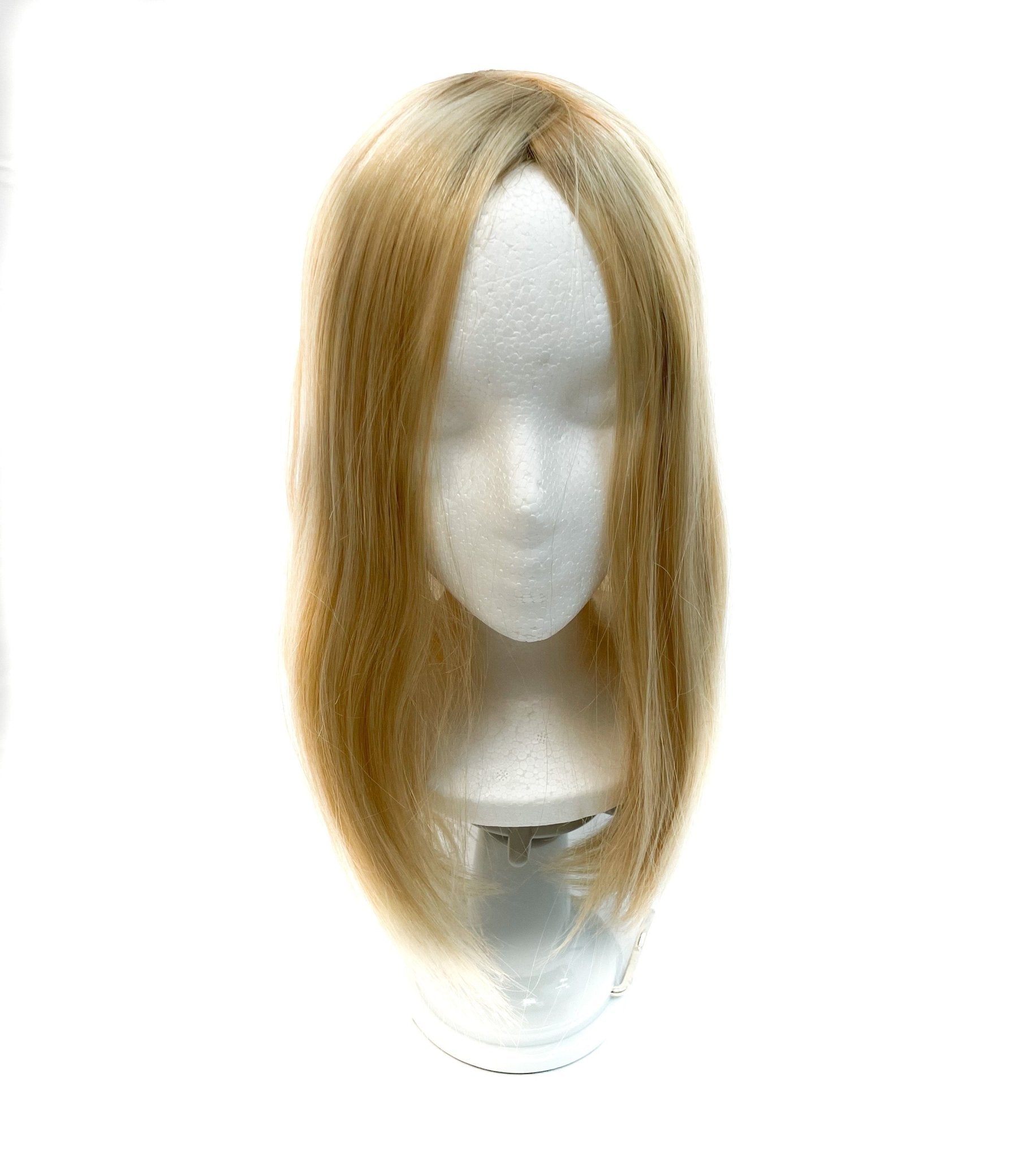 Virgin Remy Human Hair Silk Straight Top Topper Piece (TP36) measuring 16 inches