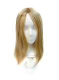 Virgin Remy human hair silk straight 16-inch top topper piece in natural finish