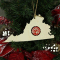 Virginia Beer Cap Map Ornaments