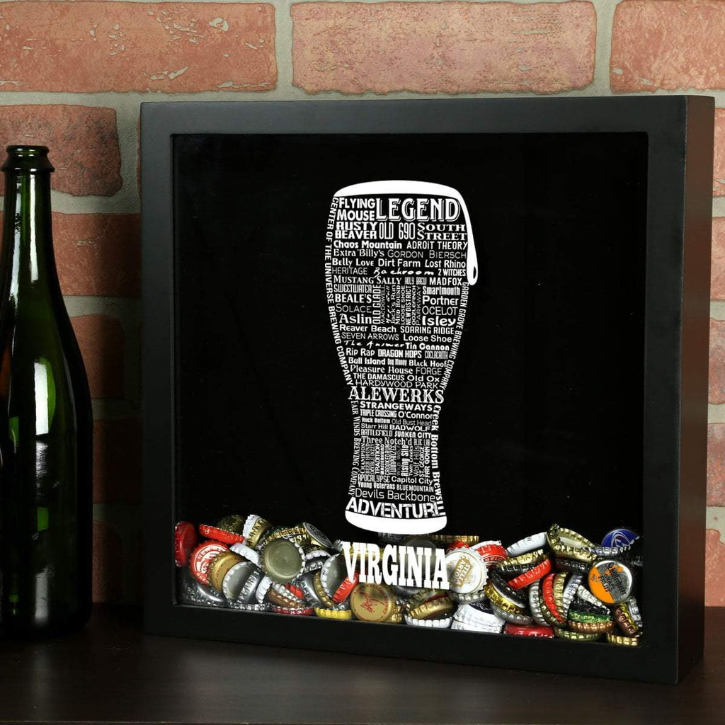 Virginia Beer Typography Shadow Box