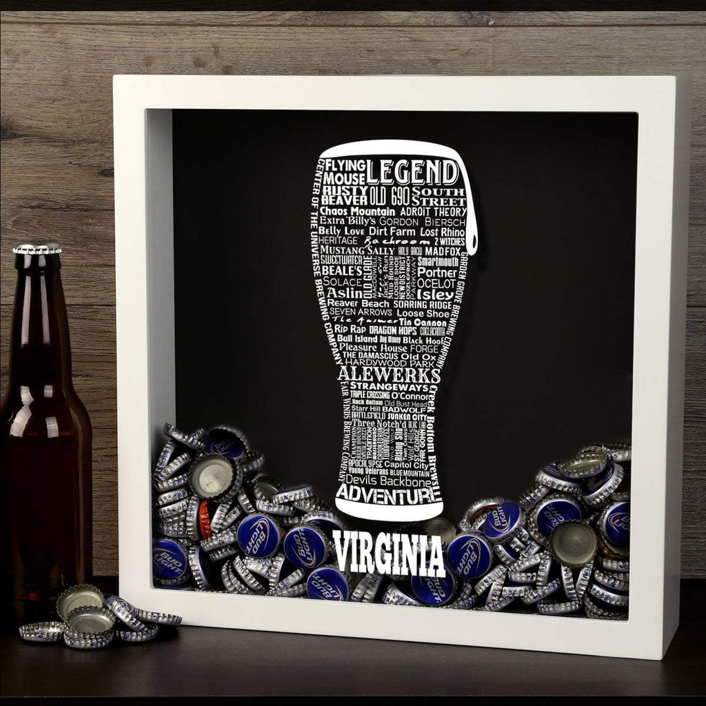 Virginia Beer Typography Shadow Box
