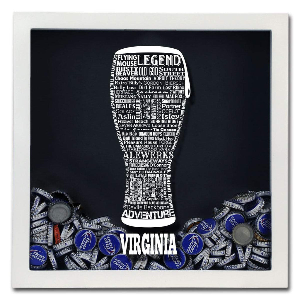 Virginia Beer Typography Shadow Box