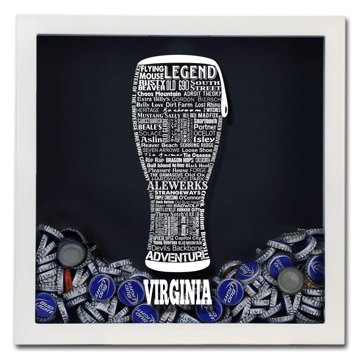 Virginia Beer Typography Shadow Box