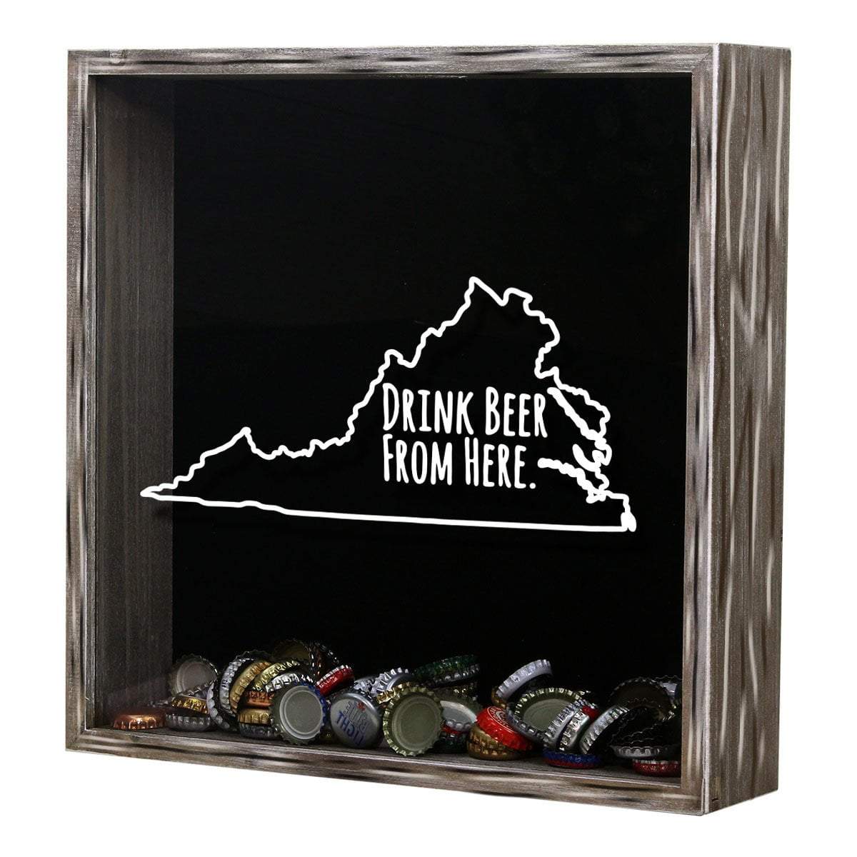 Virginia Drink Beer From Here Beer Cap Shadow Box
