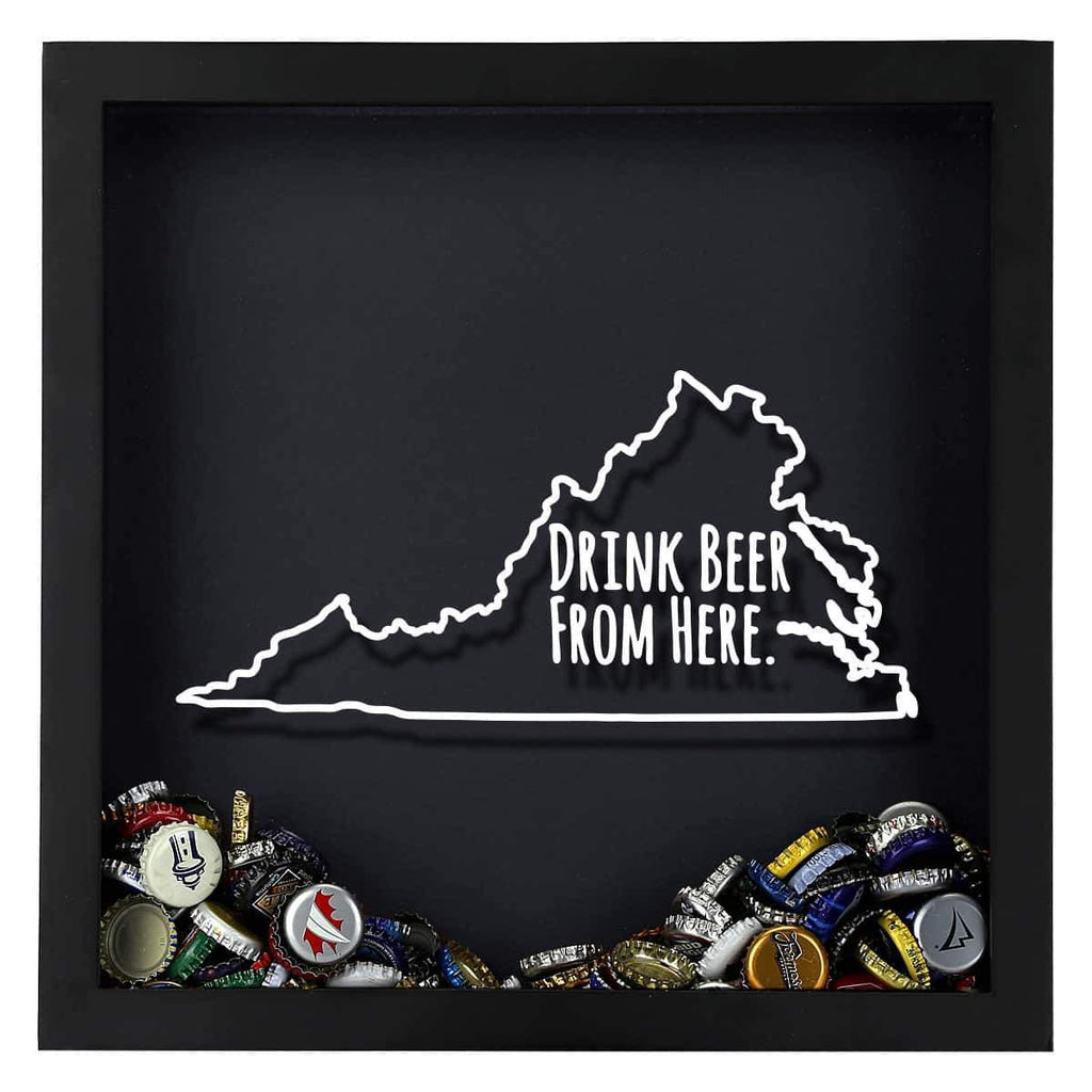 Virginia Drink Beer From Here Beer Cap Shadow Box