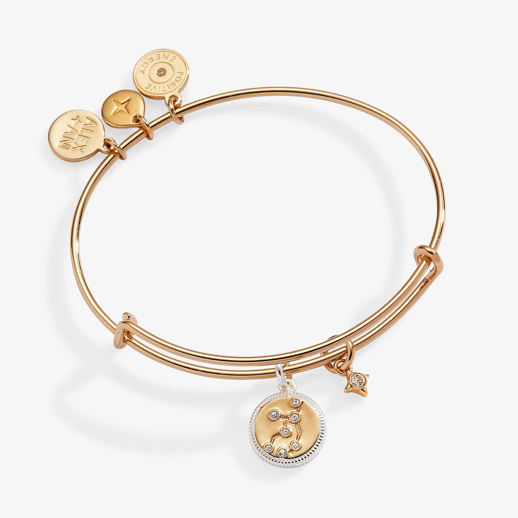 Alex And Ani Virgo zodiac two-tone expandable bangle with constellation charm