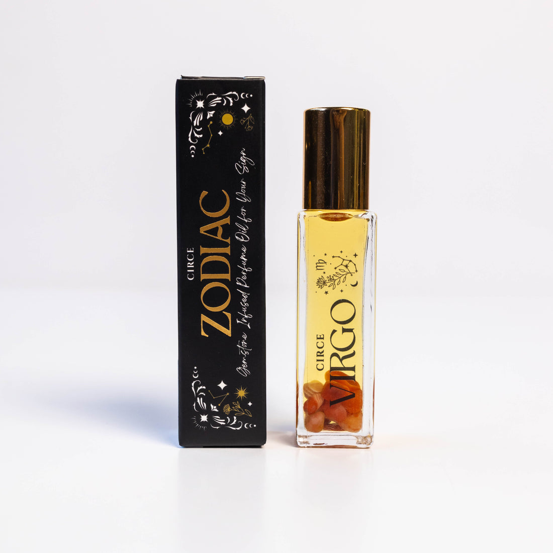 Zodiac Perfume Oil Collection with Infused Gemstones 12 Signs