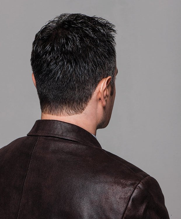 Virtual Skin Plus Men's Hairpiece with Staggered Hairline