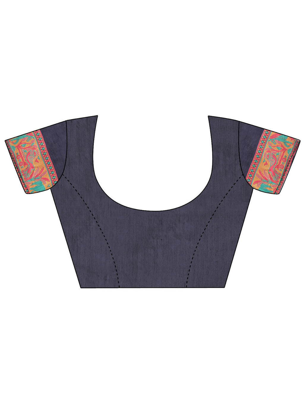 Black Linen Cotton Saree with Matching Blouse Piece