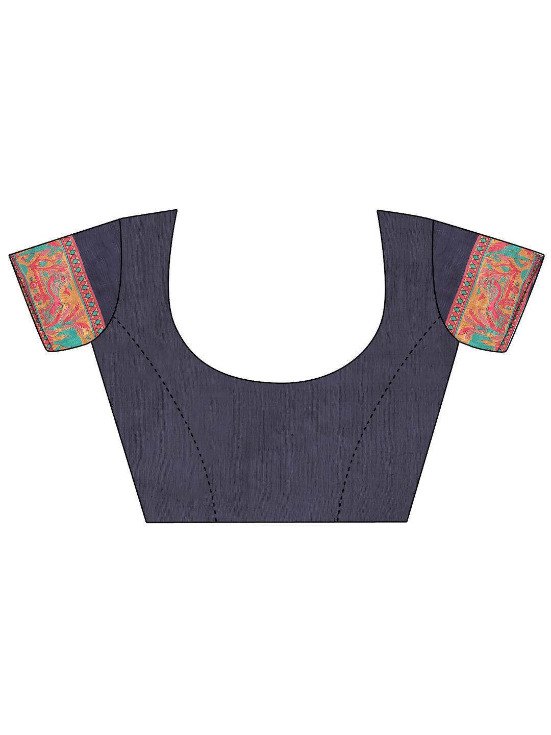 Black Linen Cotton Saree with Matching Blouse Piece