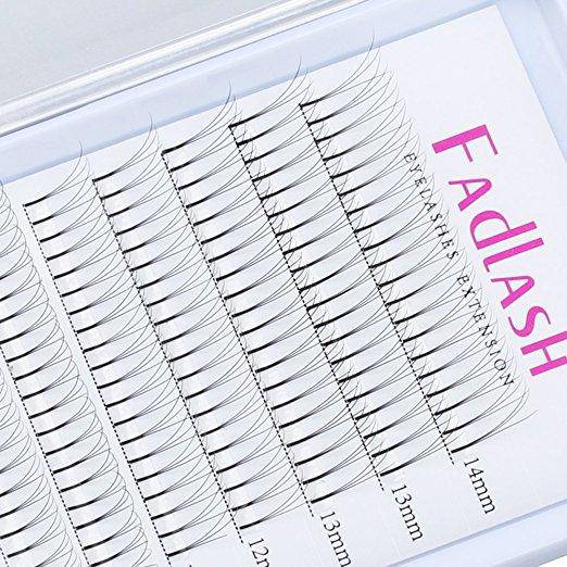 Close up of professional volume lash extensions with stable curl design