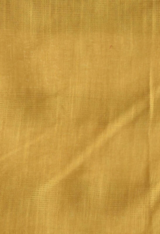 Golden Bhagalpuri Handloom 8 Line Ghichha Silk Saree with Blouse