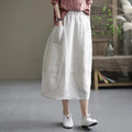 Casual Loose Retro Linen Skirt for Women
