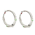 Traditional oxidised silver anklets with intricate metal muvvas for a classic ethnic look.