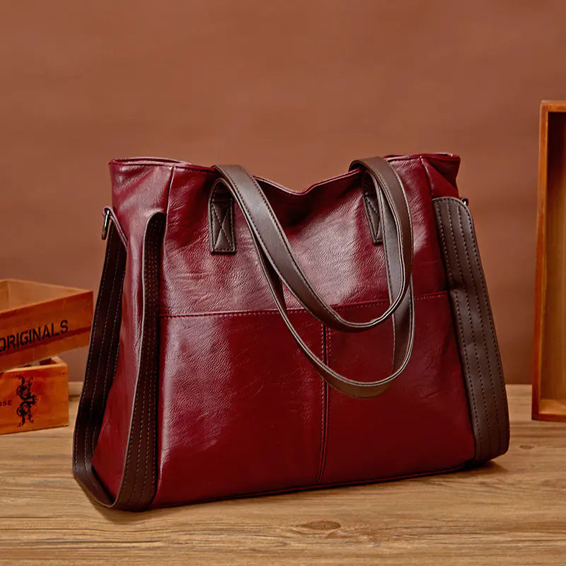 Large Capacity Soft Leather Tote Bag for Women