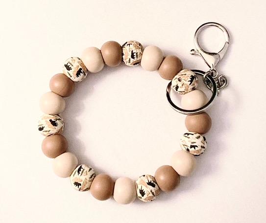 Bear Wilderness Silicone Bead Wristlet