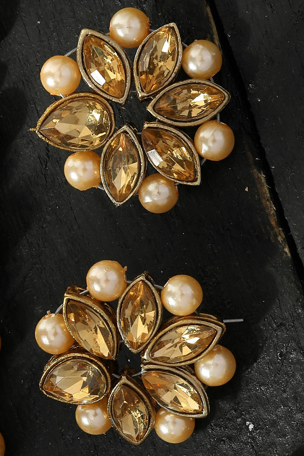 Golden Kundan and Pearl Statement Choker Necklace for Women
