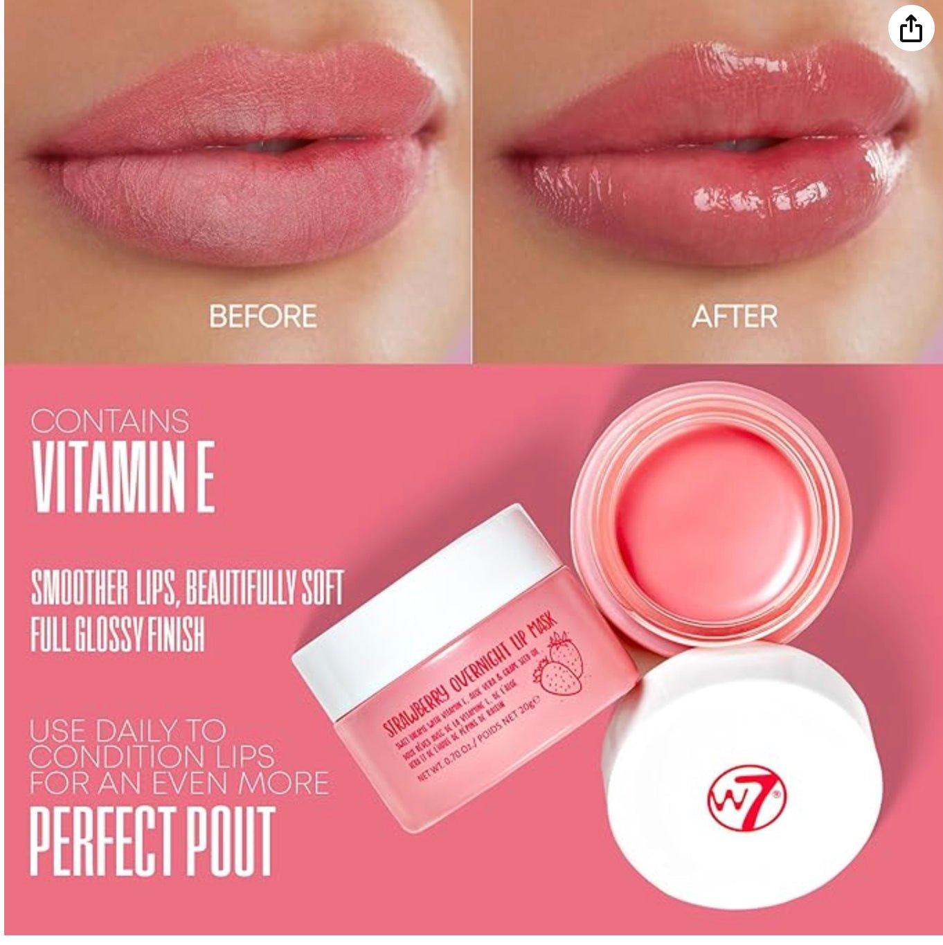 Sweet Dreams Overnight Strawberry Lip Mask for Hydrated Lips
