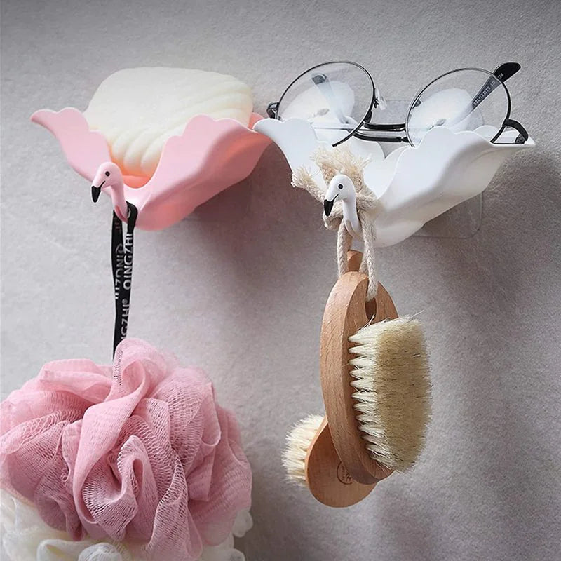 Wall-Mounted Plastic Soap Holder for Bathroom & Kitchen
