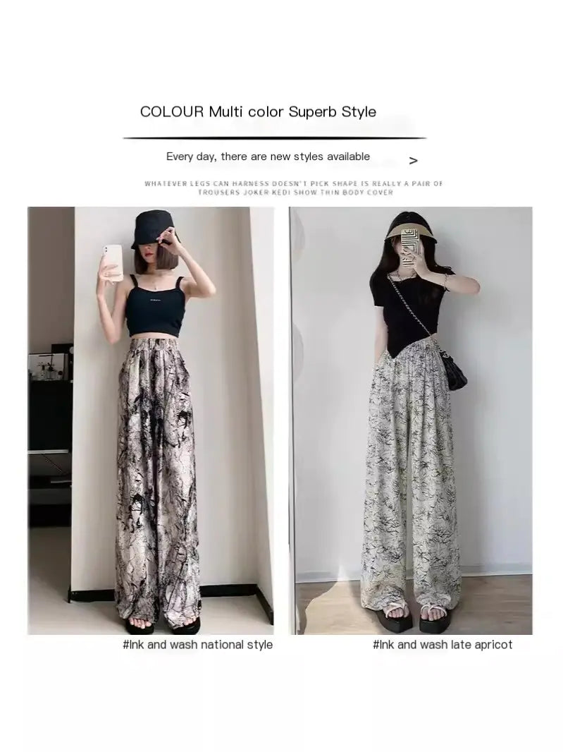 Women's Floral Bohemian Wide Leg Beach Pants High Waist - Image 4