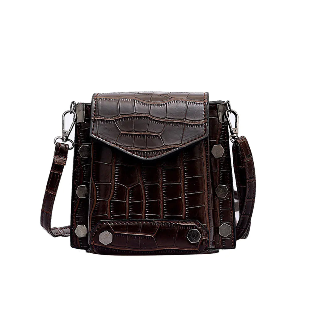 Women's Crocodile Crossbody Bag - Mini Shoulder