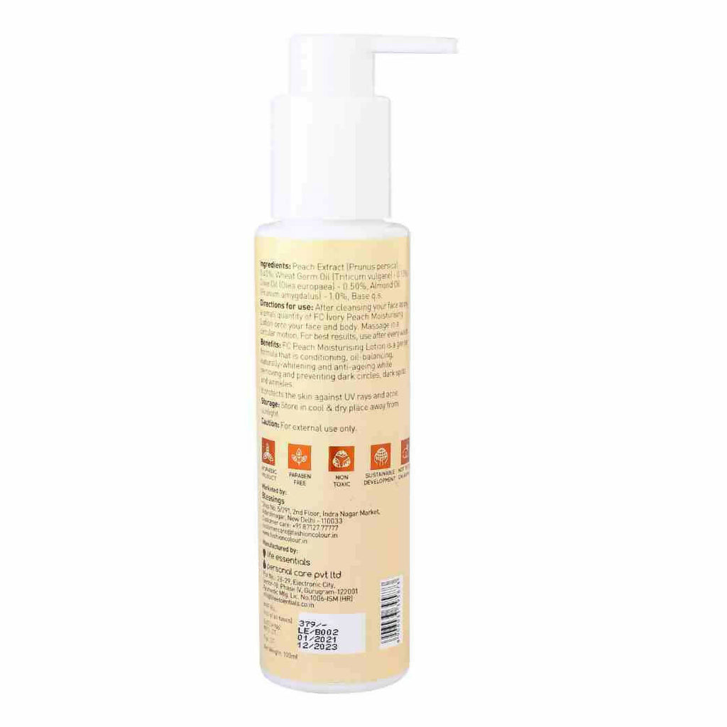Ivory Peach Moisturizer with Vitamin C for Glowing Hydrated Skin