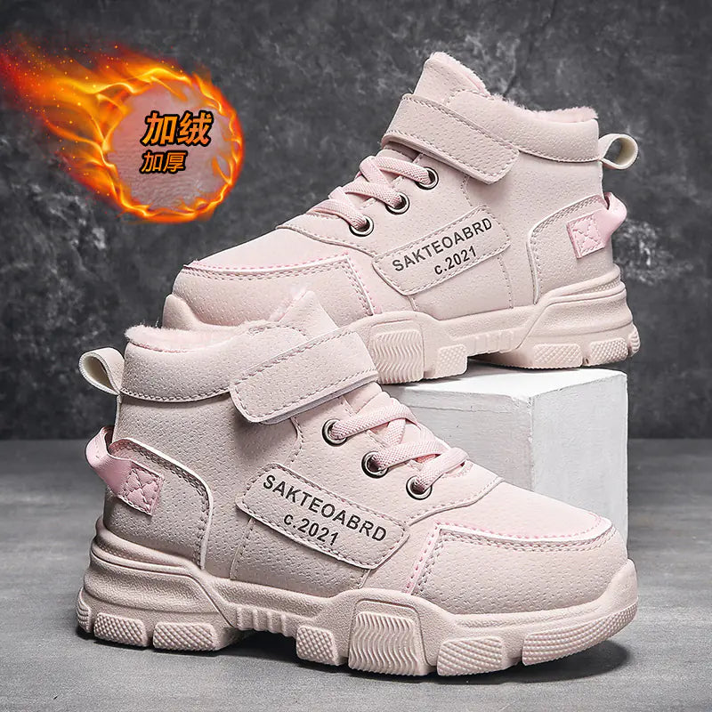 Boys' Cotton Winter Boots - Thick Warm Casual Shoes