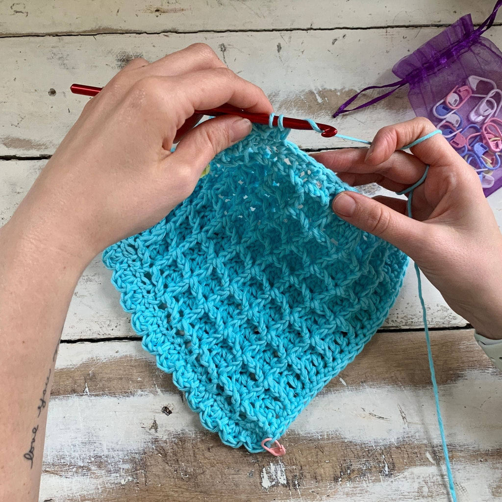 Waffle Stitch Washcloth Crochet Pattern for Beginners