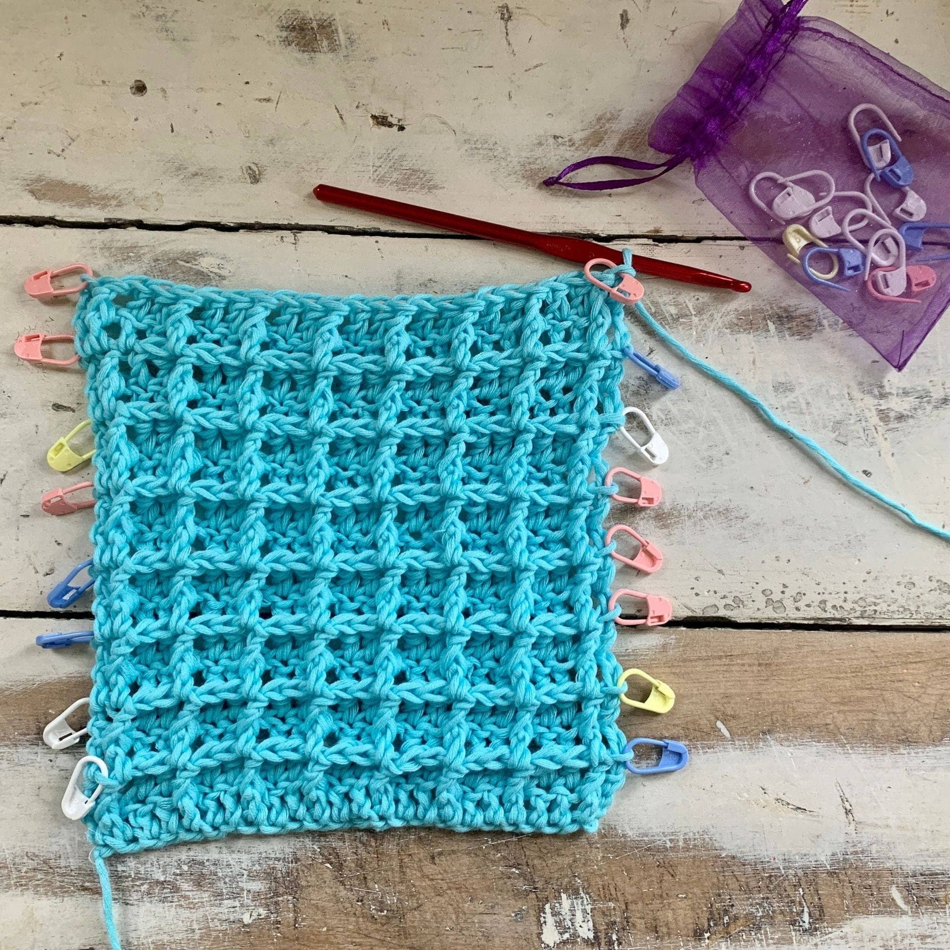 Waffle Stitch Washcloth Crochet Pattern for Beginners